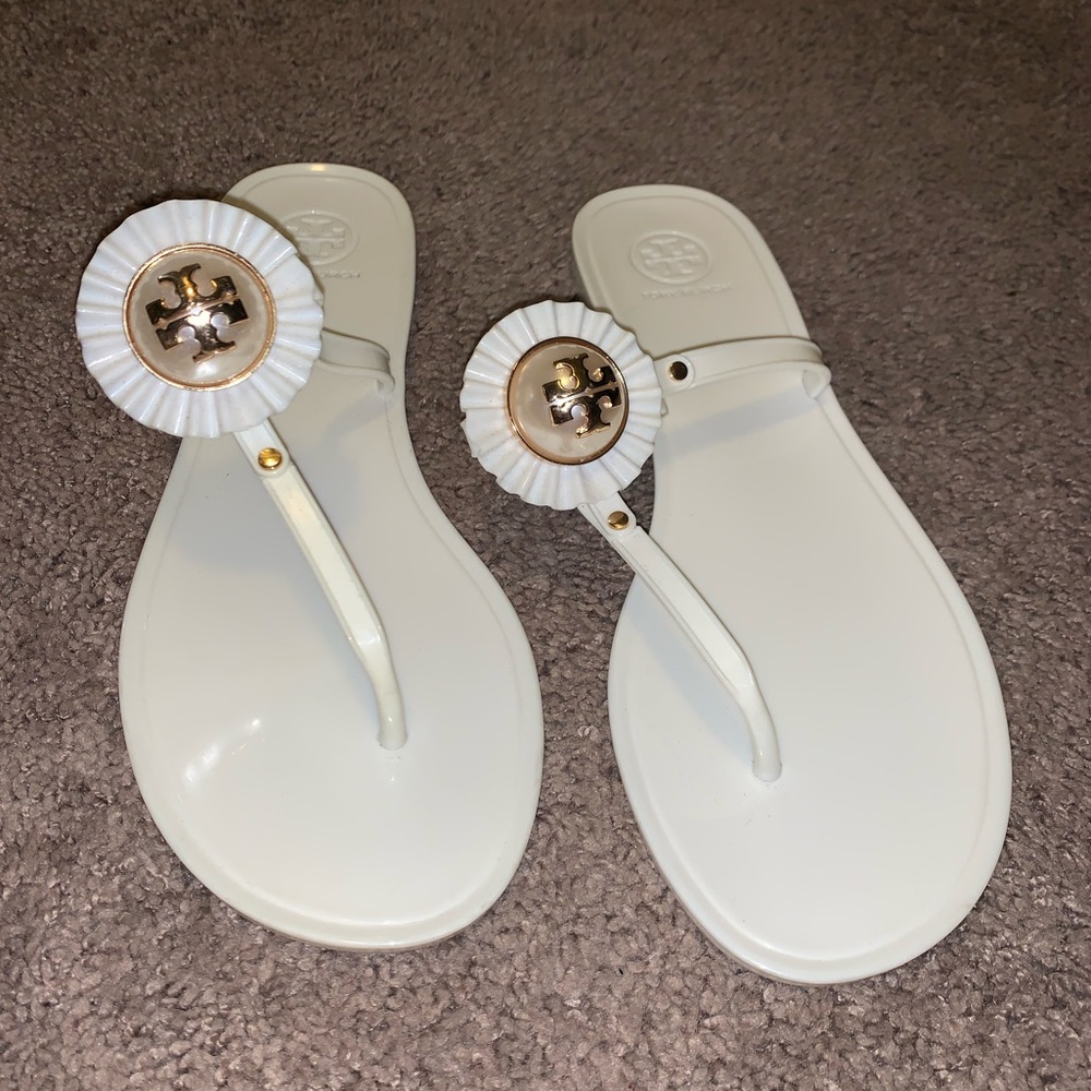 White Tory Burch sandals